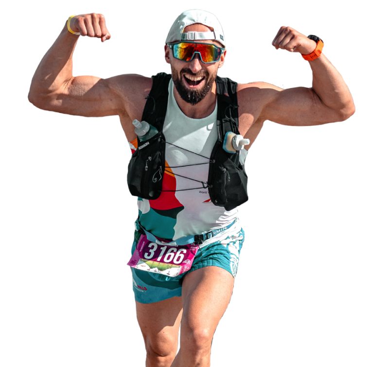 Runner on a mountain trail above Bansko for Pirin Ultra 2026