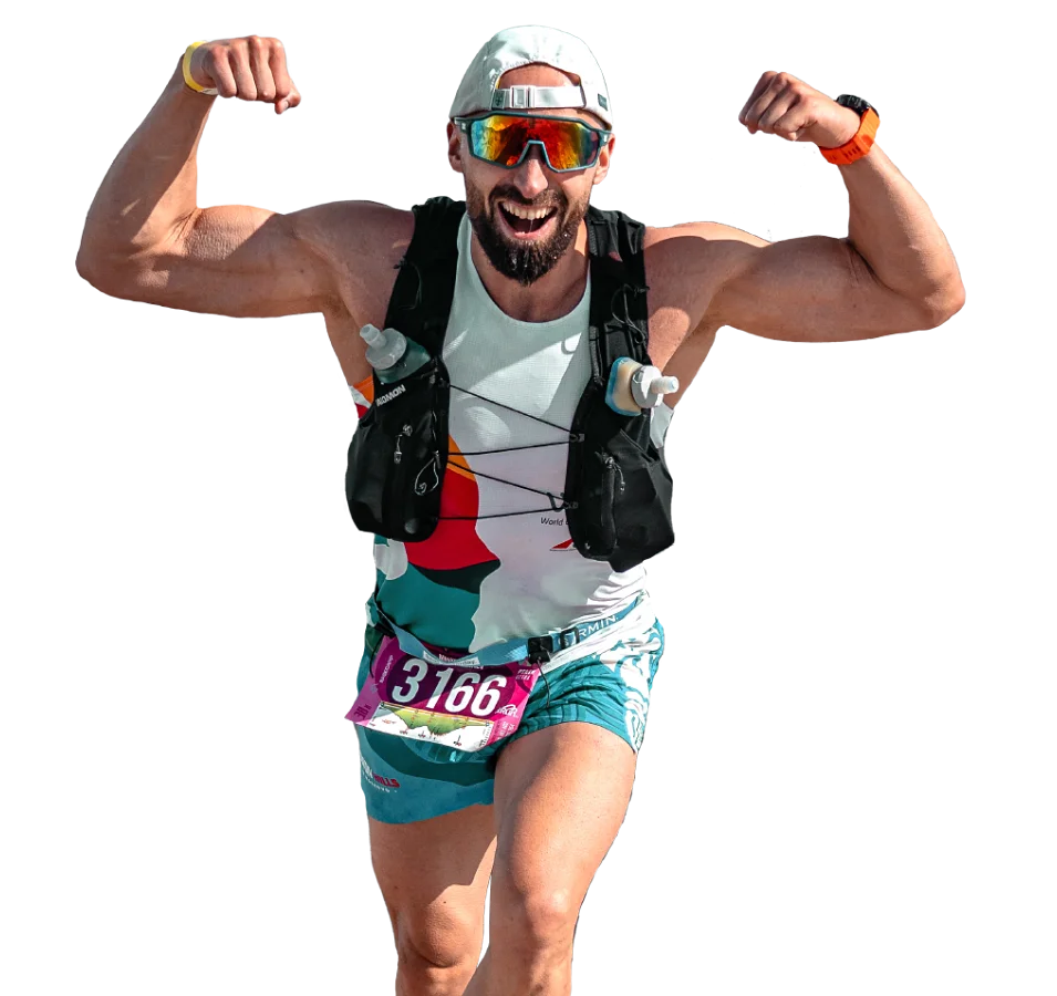 Runner on a mountain trail above Bansko for Pirin Ultra 2026